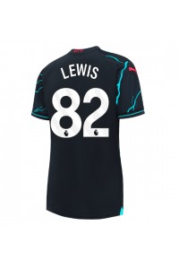 Manchester City Rico Lewis #82 Jalkapallovaatteet Naisten Kolmaspaita 2023-24 Lyhythihainen